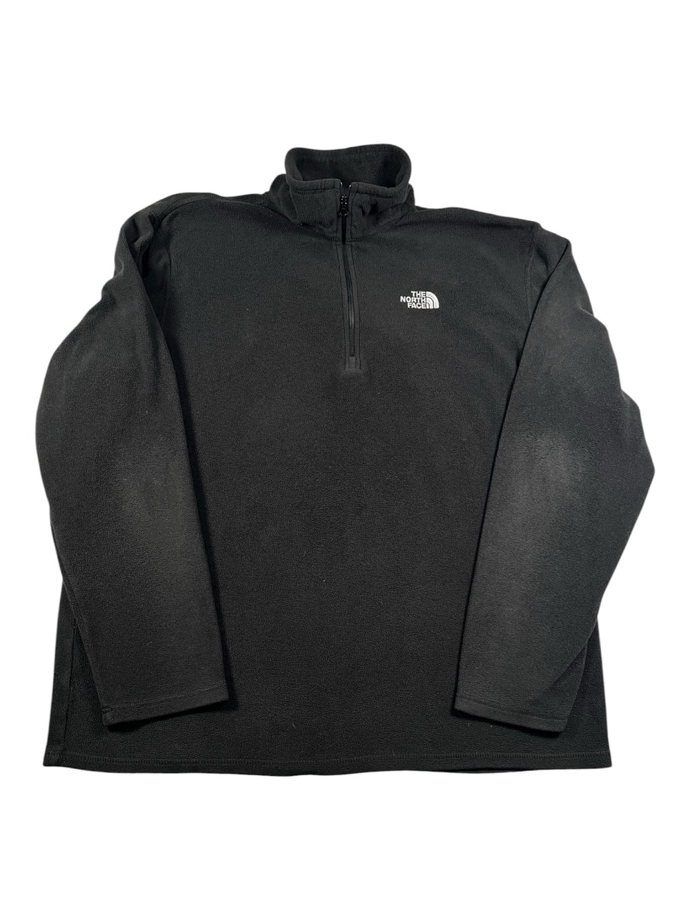The North Face Men L Black Polartec Fleece 1/4 Zip Pullover Hiking Outdoor